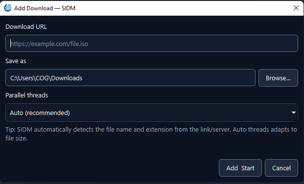 Add a download
