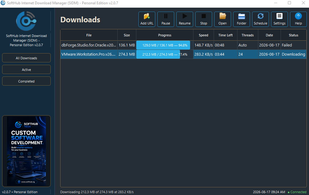 SIDM free Windows download manager
