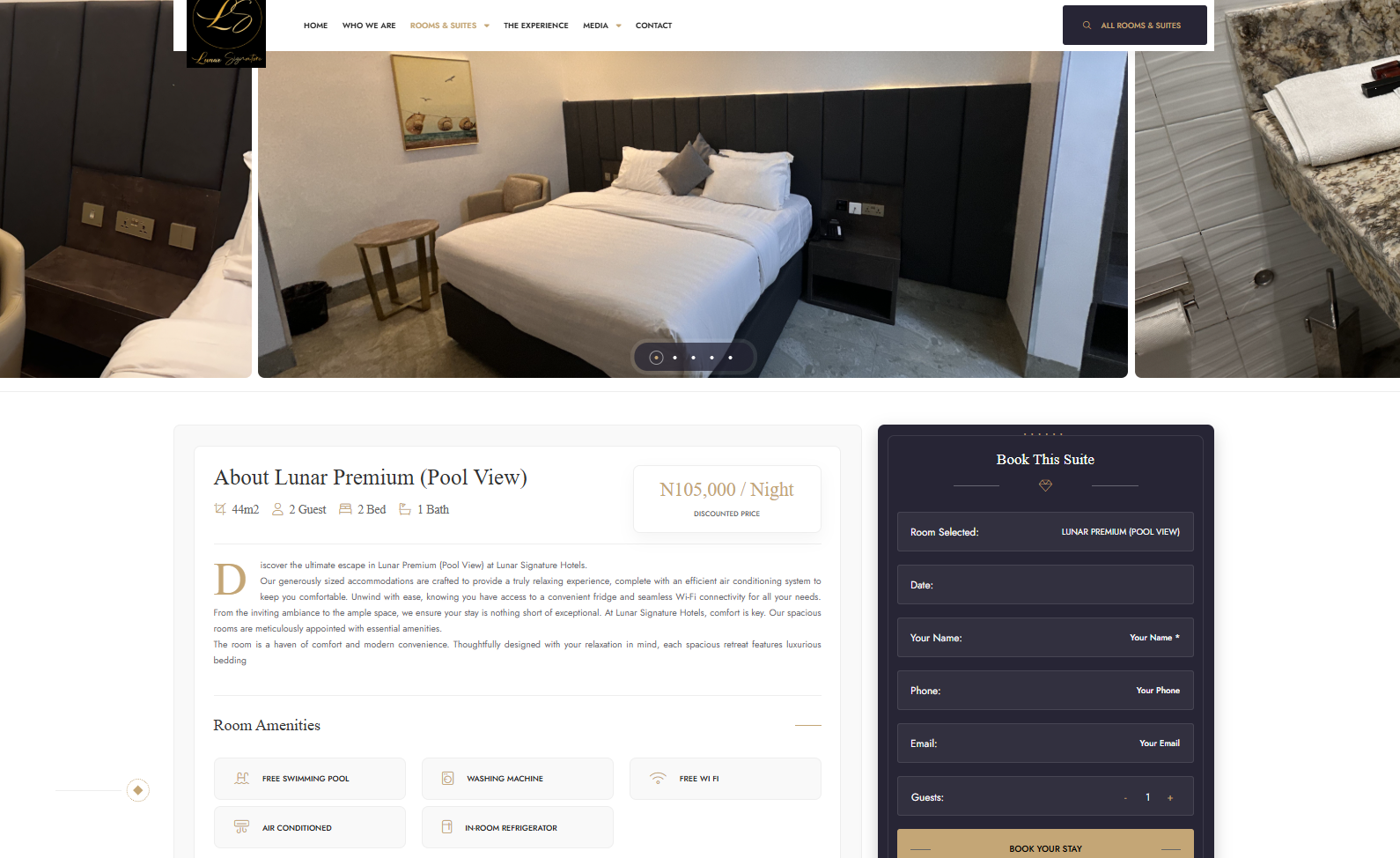 Lunar Signature Hotels - Website & Booking Platform